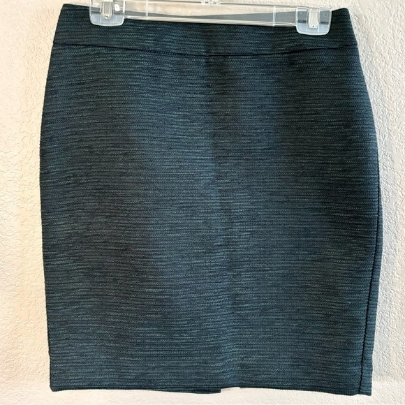 Ann Taylor Factory Skirt Sz 4P Petite Charcoal Grey Textured Shimmer Lined - Picture 1 of 10